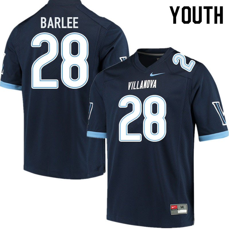 Youth #28 Dee Wil Barlee Villanova Wildcats College Football Jerseys Sale-Navy